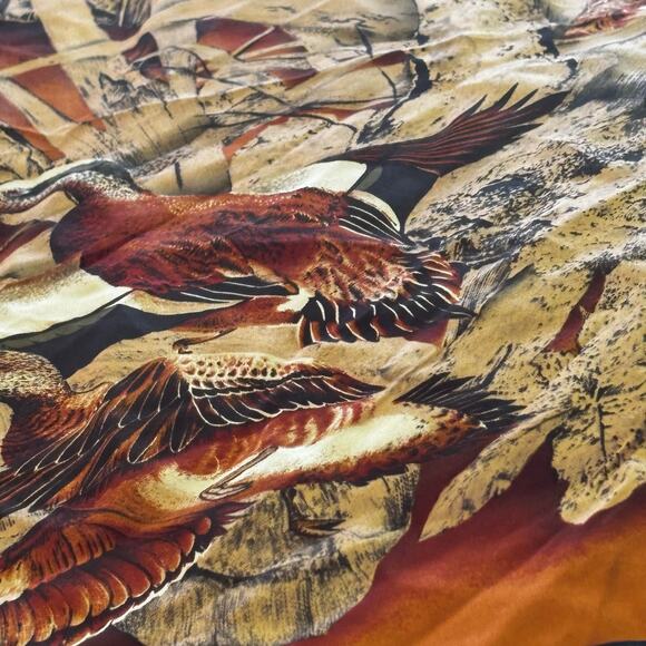 The Vera Shop Vintage Silk Scarf Hunting Print Outdoorsy Classic Ducks - Picture 7 of 7